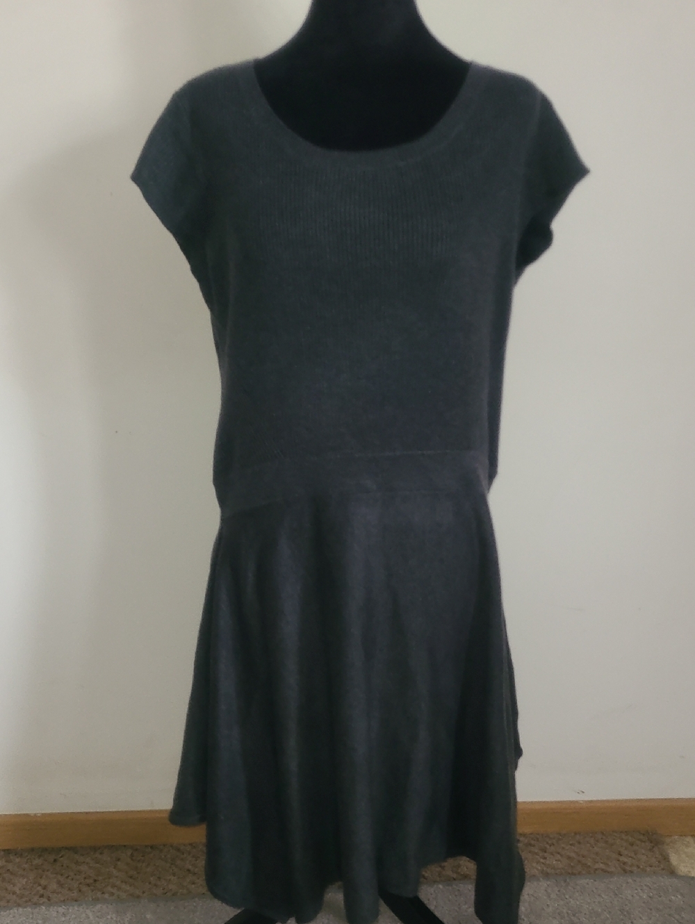 Mossimo Supply Co. Charcoal Knit Midi Dress